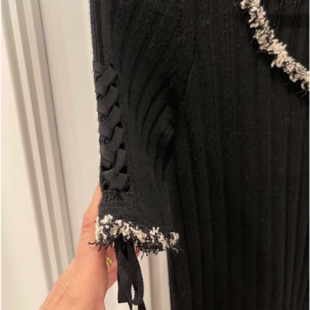 3.1 PHILLIP LIM Black Short Sleeves Wool Ribbed Sweater.Size XS - Picture 7 of 10